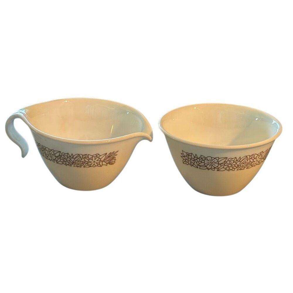 Corelle By Corning Woodland Pattern Creamer & Sugar Bowl